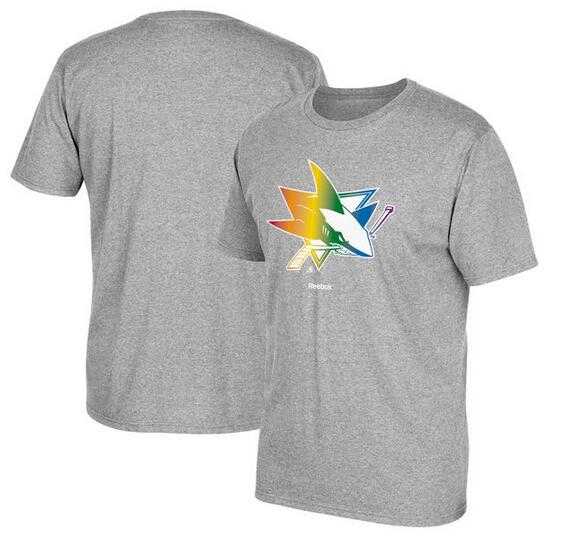 Men's San Jose Sharks Gray Reebok Rainbow Pride Short Sleeve T-Shirt FengYun,We sell and wholesale Men's San Jose Sharks Gray Reebok Rainbow Pride Short Sleeve T-Shirt FengYun on line form chian!
